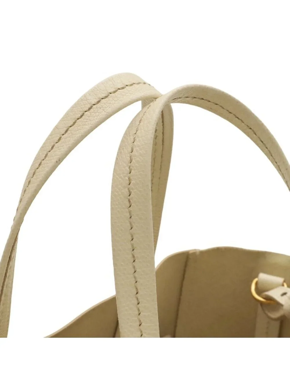 Celine Vertical Cabas Small Tote 2-Way Shoulder Bag Crossbody Leather Ivory
